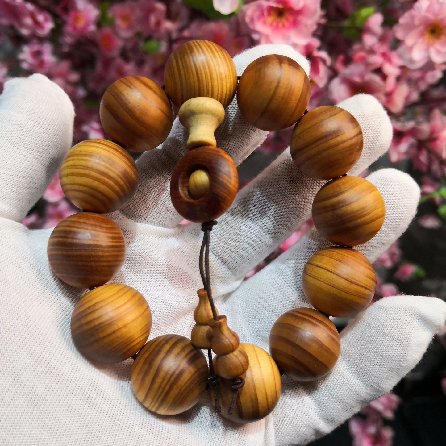 Arborvitae Bracelets Taihang Mountain Yabei Taihang Material Buddha Beads Bracelet Taihang Chenhua Water Wave Buddha Beads ce