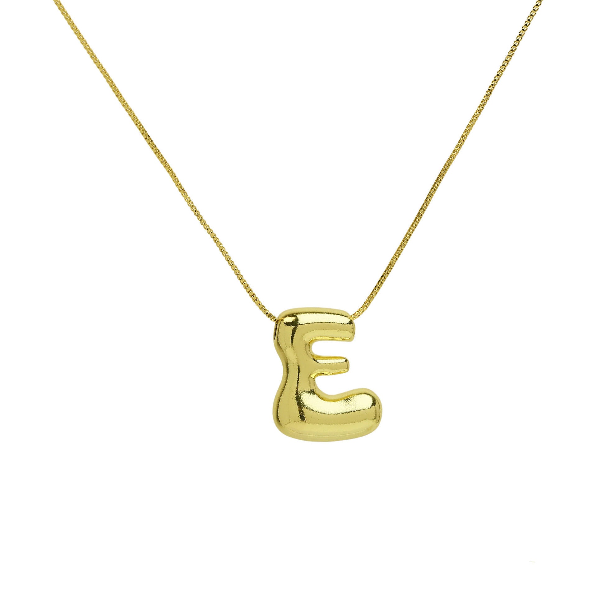 Brass Glossy Balloon English Letter Pendant Necklace ce6b9000 9a5c 40f8 9cc2 346251083775