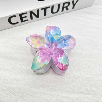 Color Blooming Plumeria Rubra Grip Dopamine Girl Back Head Hair Clip ce78480e edf6 4803 afcc f198a16aea46