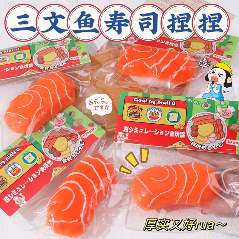 Salmon Slices Pinch Musician Nigiri-zushi Cement Sticky Bag Simulation ce85c67d 3cf4 442f bb0d cd3fedd8ffd0