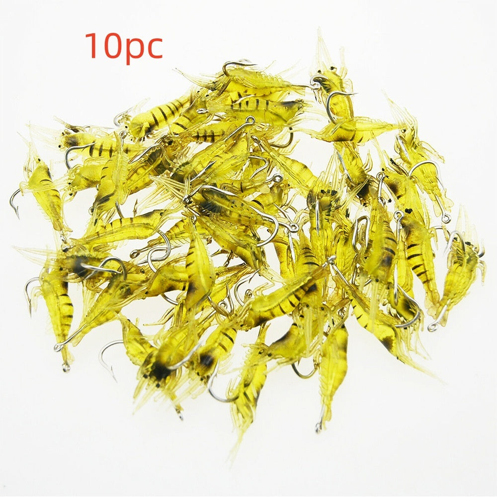 Yellow Stripe Luminous Soft Shrimp With Hook ce89c174 40ae 48f8 b5de 40db6a06eb22