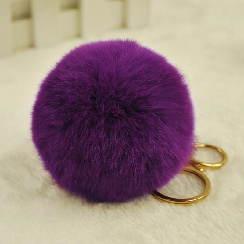 Cute Rex Rabbit Fur Ball Keychain ce9462fd 5afa 4d48 973c df272c4daec4
