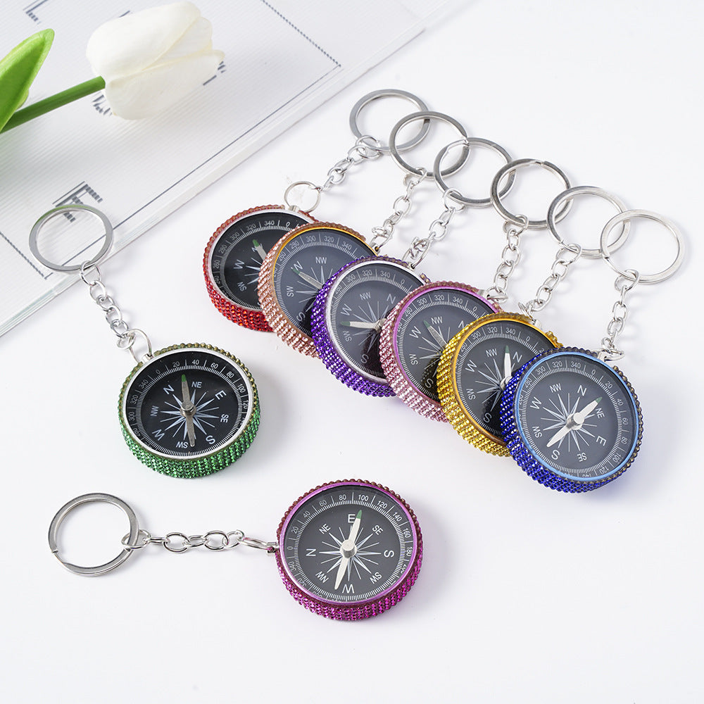 Diamond G44-2 Outdoor Mini Aluminum Alloy Compass Key Chain cebb4f27 e911 4bde bdc9 c76836174355