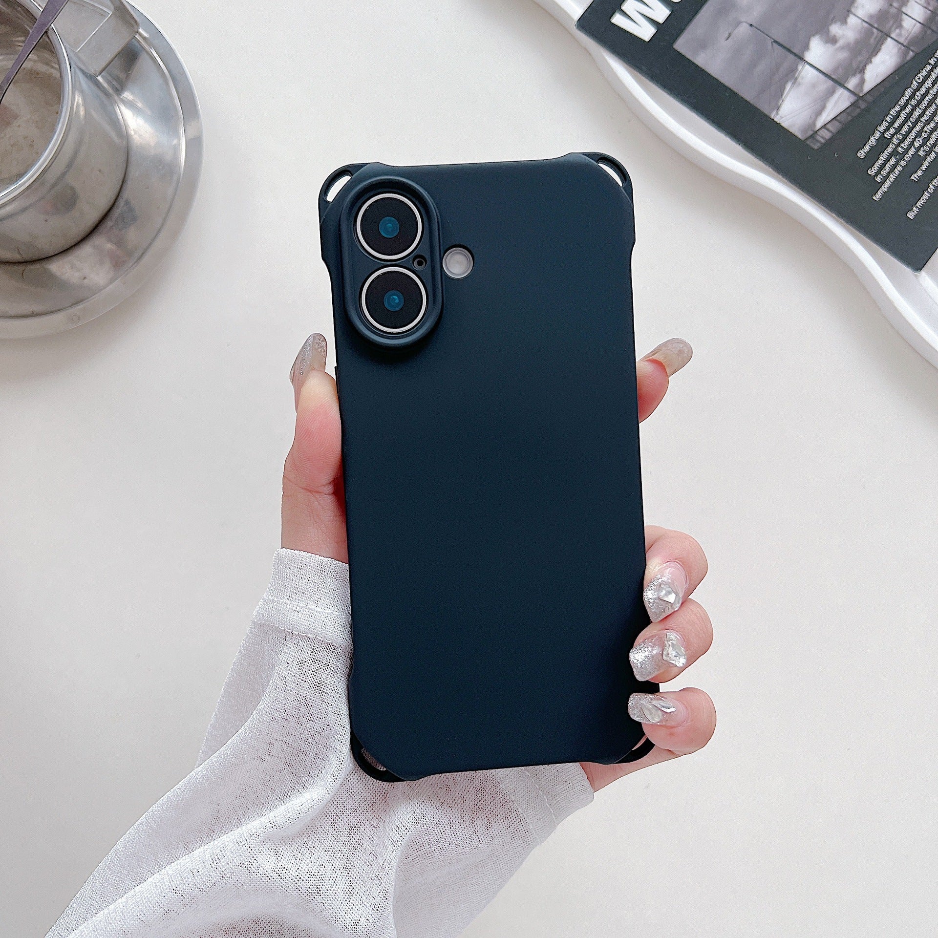 Four-corner Cross Lanyard Liquid Silicone Phone Case Soft Case - 图片 6