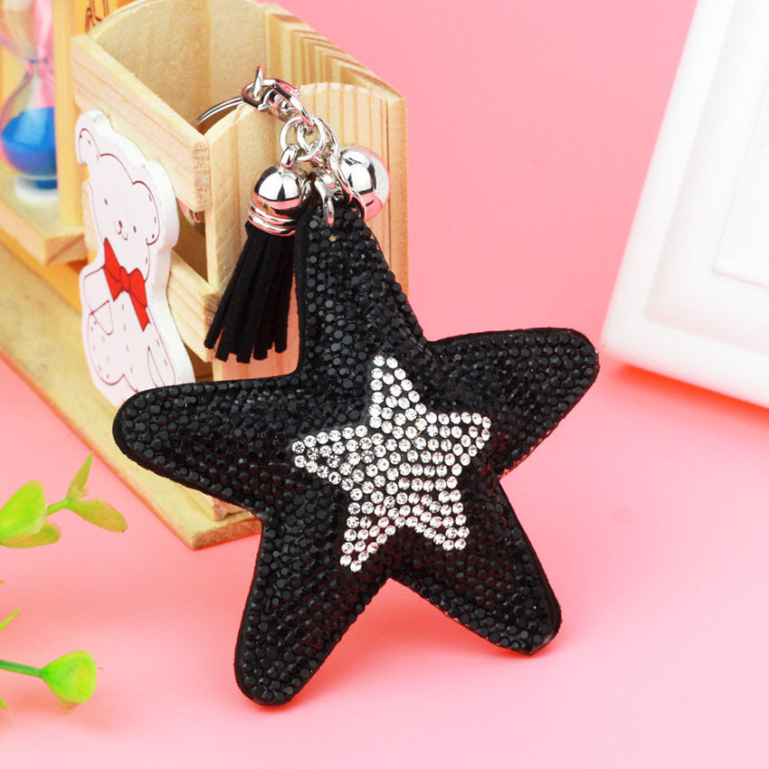 Creative Pentagram Tassel Crystal Key Chain ceca90b6 9051 4123 b601 ad03e157a0a6
