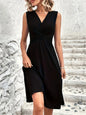 V-neck Sleeveless Waist Cross Slim Slimming Dress cedcb07b 91ed 442d b37c 4344e61af6af