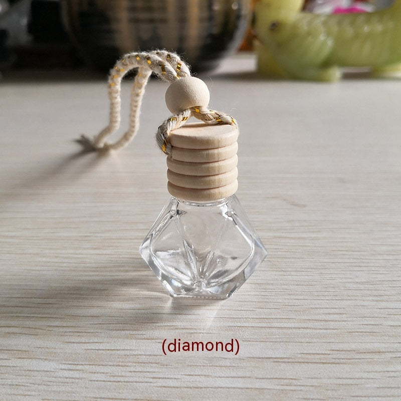 Car Empty Perfume Bottle Rearview Mirror Pendant Car Glass Bottle Empty cee803bc faa0 4fa7 814a c89077348930