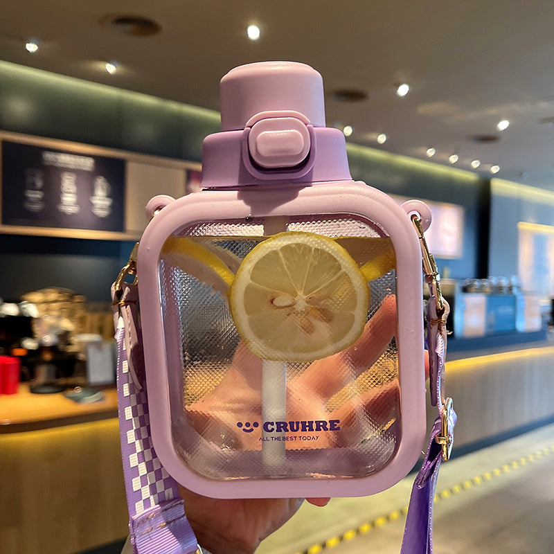 Fashion Portable Plastic Cup With Straw ceeefa29 7e0a 493c b110 f6dfd7d5156c