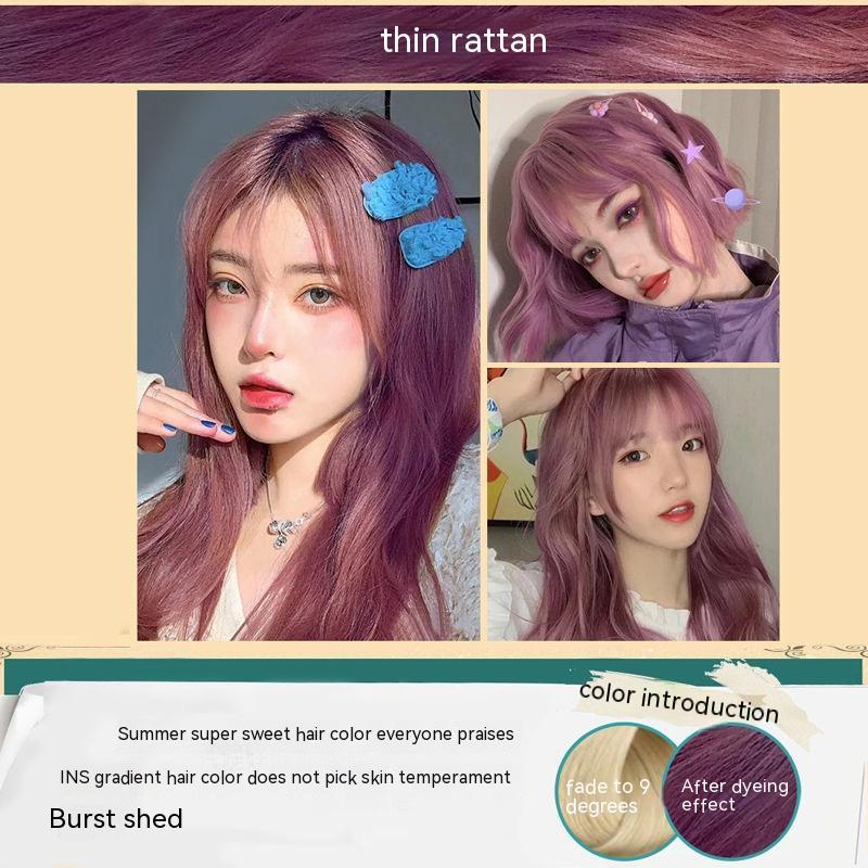 Ammonia-free Hair Color Paste Monochrome Paste Cover White Hair Multi-segment Color One-step Black Tea Gray Blue Black Hair D