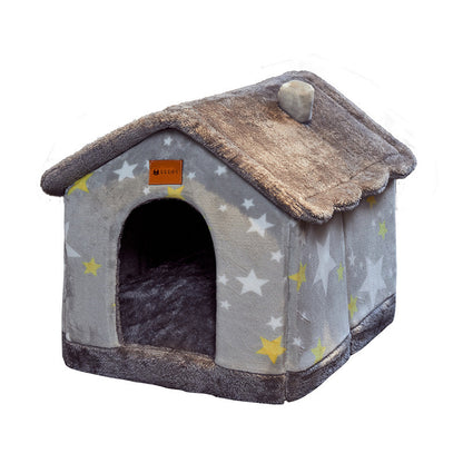 Foldable Dog House Pet Cat Bed Winter Dog Villa Sleep Kennel Removable Nest Warm Enclosed Cave Sofa Pets Supplies cf052e89 e2