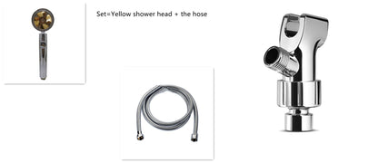 Shower Head Water Saving Flow 360 Degrees Rotating With Small Fan ABS Rain High Pressure Spray Nozzle Bathroom Accessories cf
