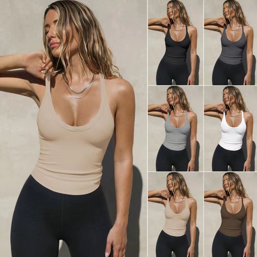 Spring Knitted Vest Sexy Slim Top Womens Clothing cf332a16 115e 4765 9507 572d5487b01a