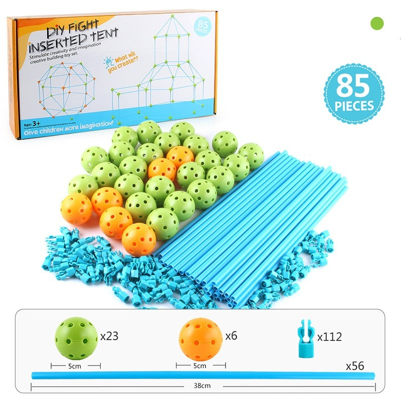 New Kids DIY 3D Construction Fort Building Castles Tents cf36a8d1 dcd8 4324 bfda cadceb6db812