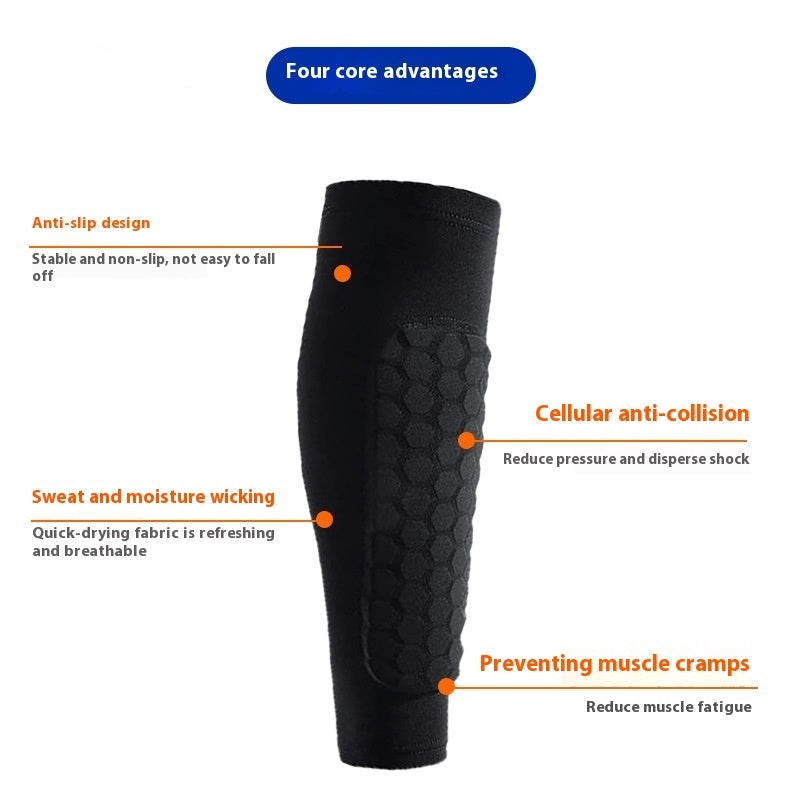 Honeycomb Shank Protection Foot Sock Men's Anti-collision Non-slip cf3856e6 7ec8 4144 825b 2a30d38b5147 trans