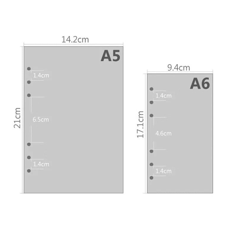 6-hole Notebook Loose-leaf Refill Blank Dot Matrix Horizontal Line - 图片 5