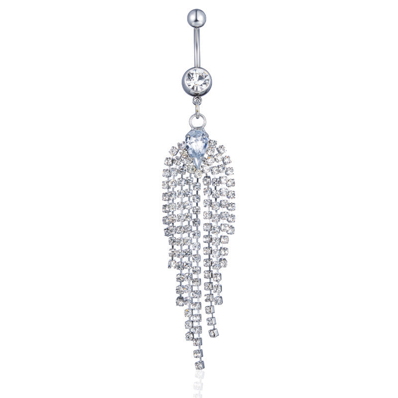 European And American Popular Piercing Jewelry Tassel Water Drop Belly Ring cf560497 06b1 4813 bfc1 9617b73e9c8a