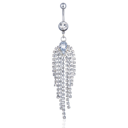 European And American Popular Piercing Jewelry Tassel Water Drop Belly Ring cf560497 06b1 4813 bfc1 9617b73e9c8a