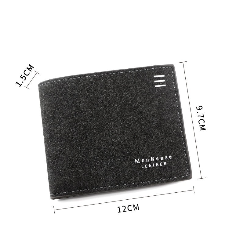 New Personalized Men's Short Wallet Fashion Silk Screen Wallet Men's Frosted Clutch Wallet cf59c3a3 22ca 4297 9ce0 09d4b02324