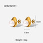 Stainless Steel Pearl Stud Earrings Titanium Steel cf6738cf 4e23 4564 9116 57f6eb0e390b
