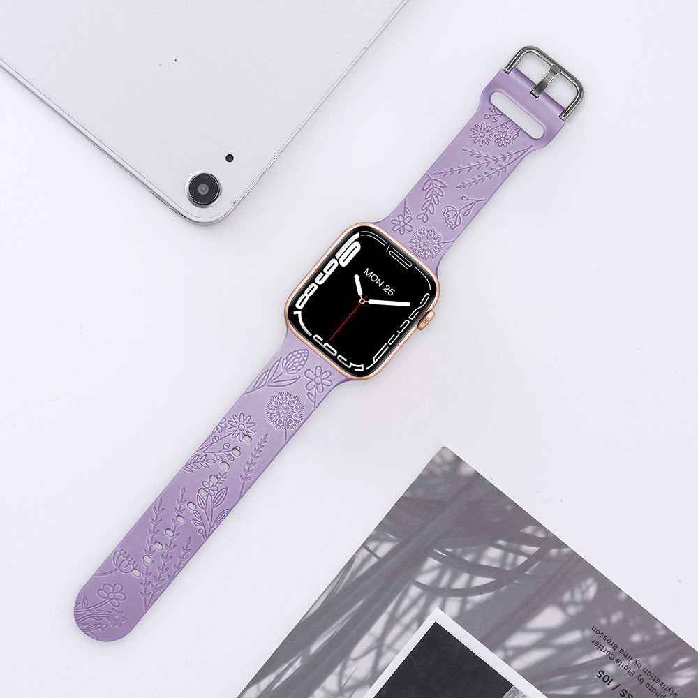 New Laser Carved Embossed Silicone Square Buckle Printed Strap cf752b06 a383 48f0 9e5e 341926e01be5