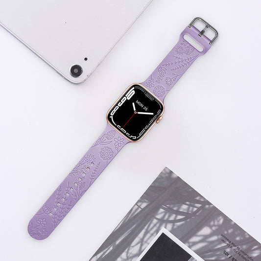 New Laser Carved Embossed Silicone Square Buckle Printed Strap cf752b06 a383 48f0 9e5e 341926e01be5