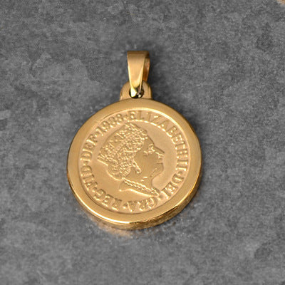 Roman Statue Gold Coin Wheat Ear Round Necklace Single Pendant cf7610be 739f 4f97 aba1 d0cdf64a2acd