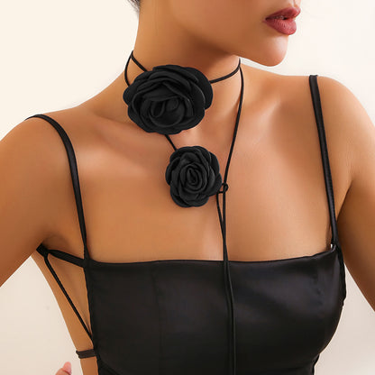 Lace-up Vintage Necklace Rose Dinner Collar Accessories cf9467ba ea40 4c27 863a 22cede628d26