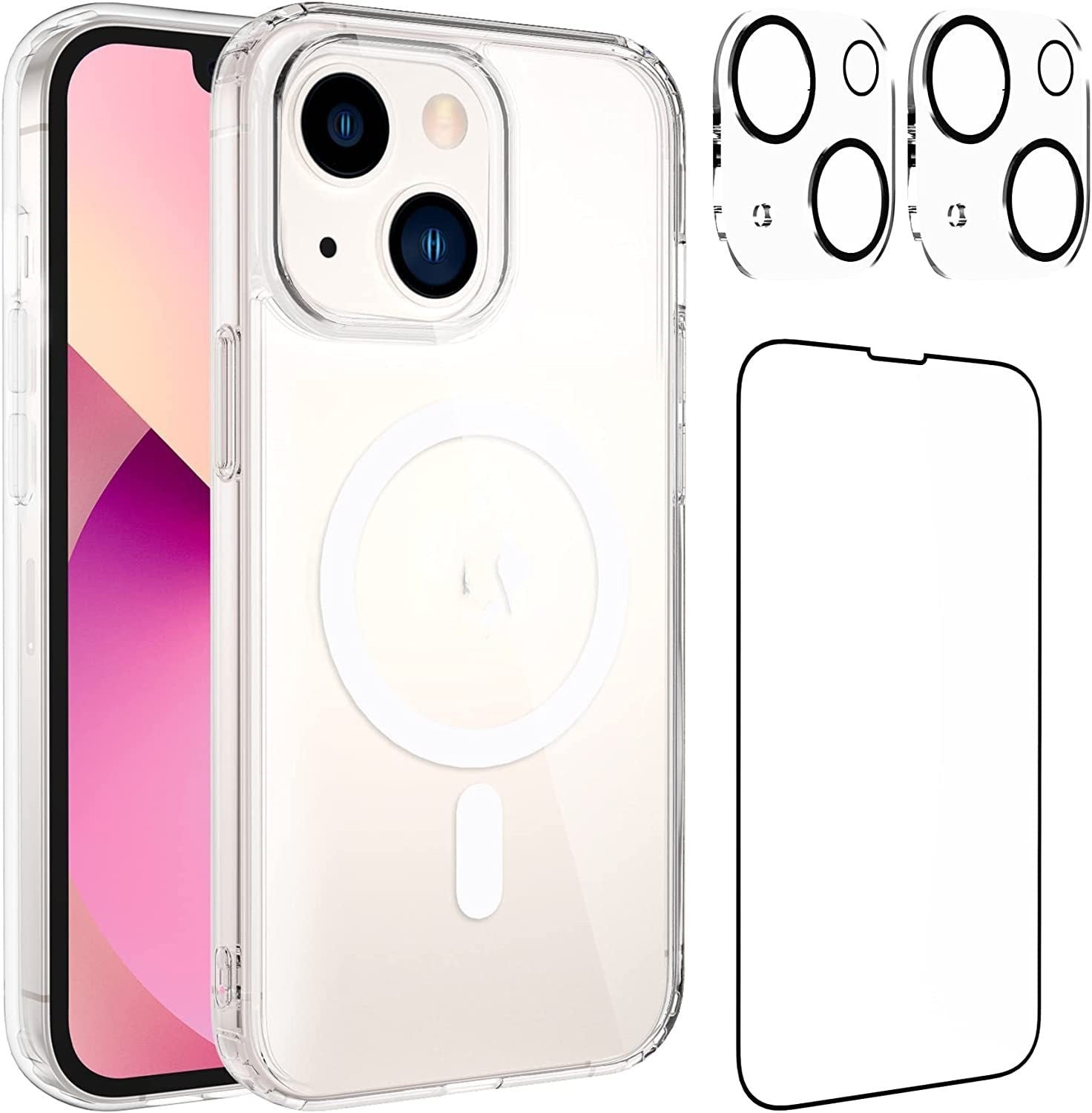 Transparent Magnetic Phone Case Tempered Film Lens Protector Set cfa12c97 e9f5 421f bbb5 71d8ab8f8453