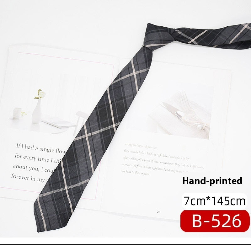 JK Tie Black Gray Plaid Striped Girl Bow cfcd8a6f e130 41fe 8e16 17c500e76f69 trans