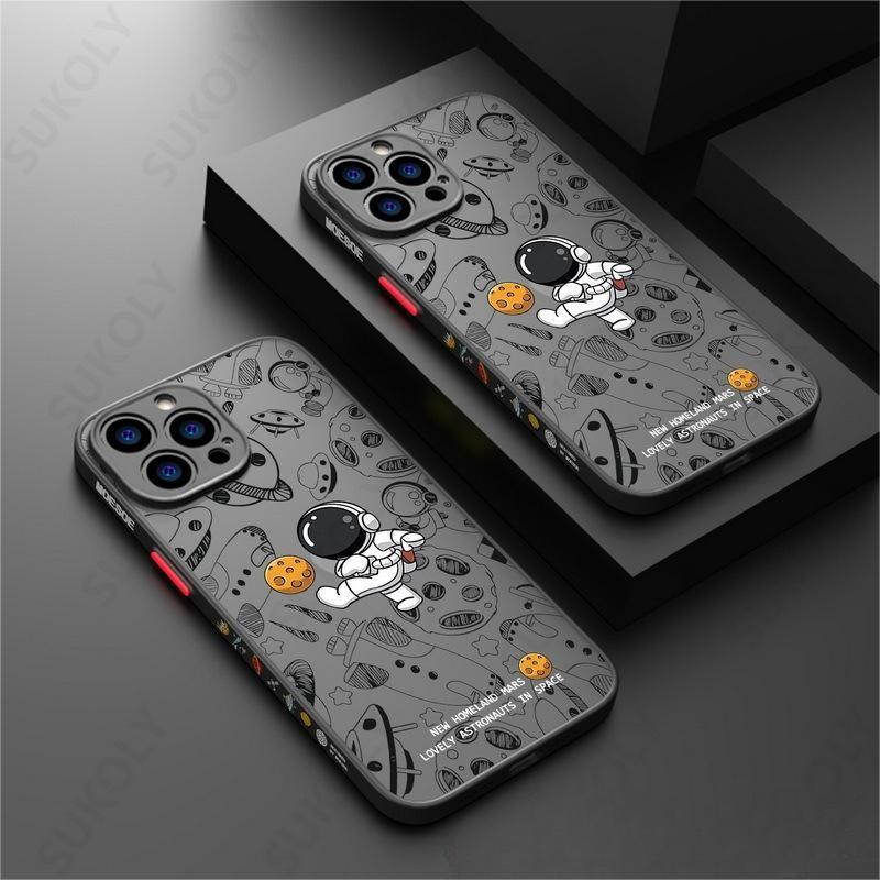 Astronaut Phone Case Doodle Moon Cartoon Eye Protection cfd77d19 194e 4638 87b9 26db6173f3be