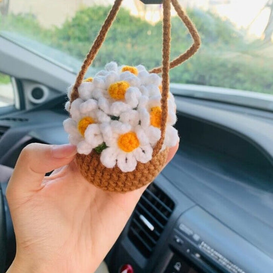 Handmade Knitted Flower Car Accessories Rearview Mirror cff6b2cd 8d16 4157 9b0d 30fe0831994d