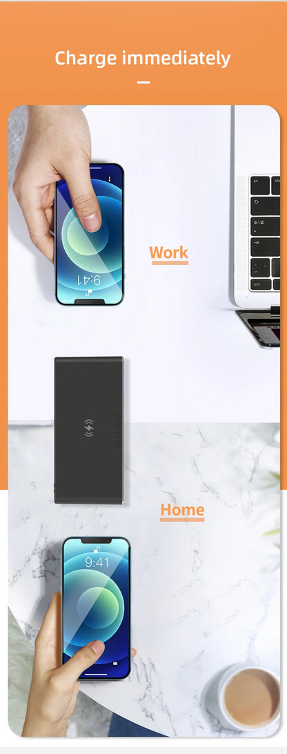 LED Electric Alarm Clock With Wireless Charger Desktop Digital Despertador Thermometer Clock HD Mirror Clock Watch Table Decor