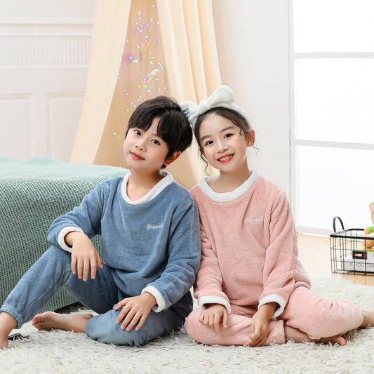 Children's Suits Autumn And Winter Velvet Men And Women d004cf07 f66e 478c 8b01 53103f5f7c70