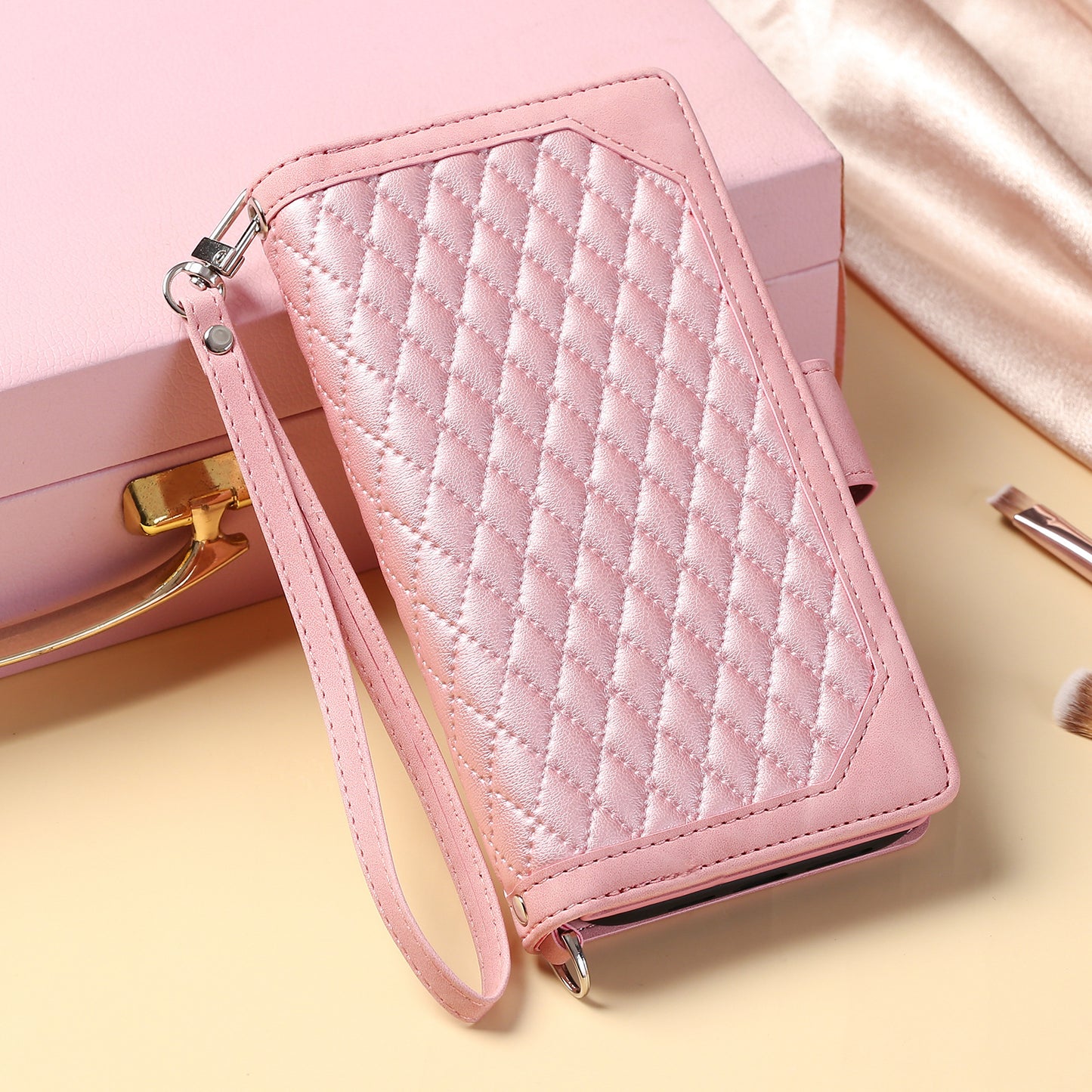 Crossbody Plaid Multi-functional Zipper Bag Mobile Phone Case d00a5114 51fd 4154 a15a e3106deb1c89