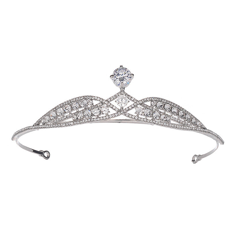 Simple Rhinestone Silver Headband Crown d0114f0c 68f4 40a4 8b7d a9c90a01ef00