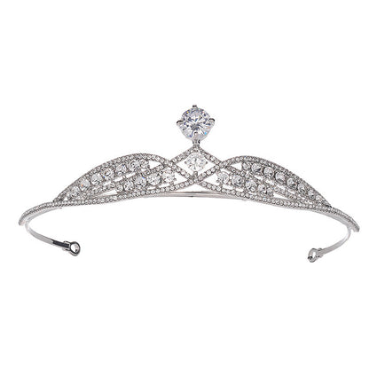 Simple Rhinestone Silver Headband Crown d0114f0c 68f4 40a4 8b7d a9c90a01ef00