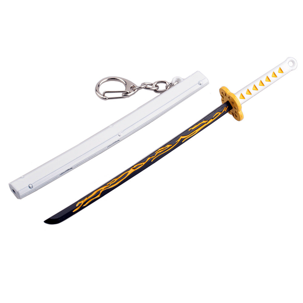 Japanese Wheel Knife With Sheath Sword Weapon Model Metal Keychains d0338cf2 6914 4827 a3b8 92bca419fc96 e731011a ca00 449f a