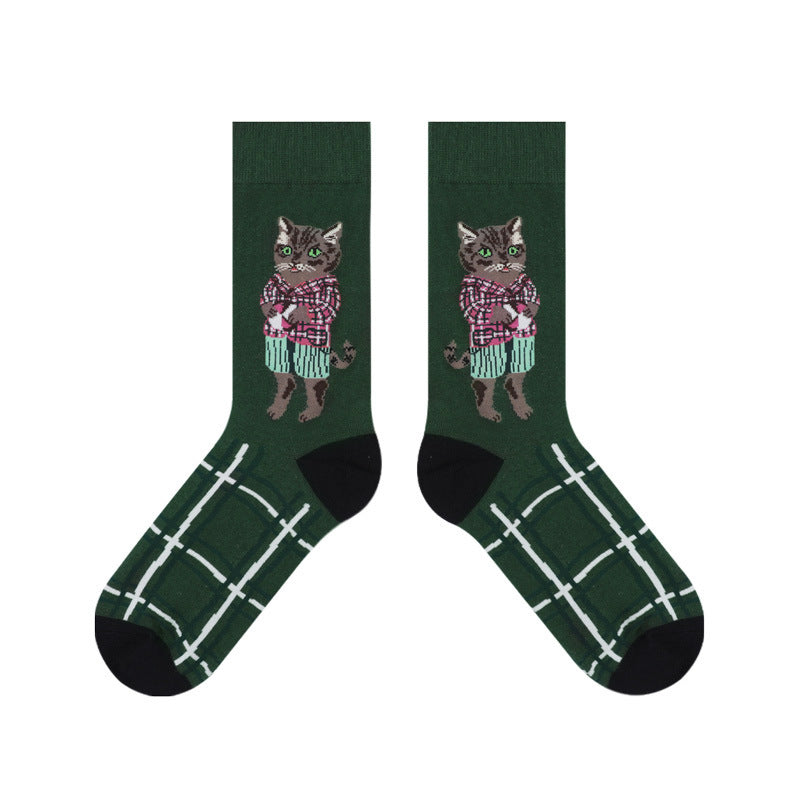 Cute Thickening Breathable Sweat Absorbing Women's Mid-calf Length Socks d03c7eae 175f 4157 89d6 9ac6316ee031
