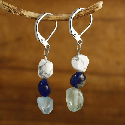 Amorphous Stone Eardrops Sodalite Aquamarine d03d3e0a 6ea9 44da 9cf4 61612afd3654