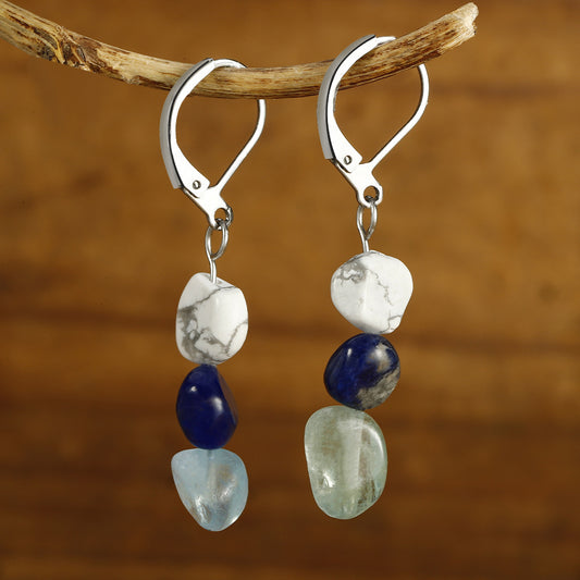Amorphous Stone Eardrops Sodalite Aquamarine d03d3e0a 6ea9 44da 9cf4 61612afd3654