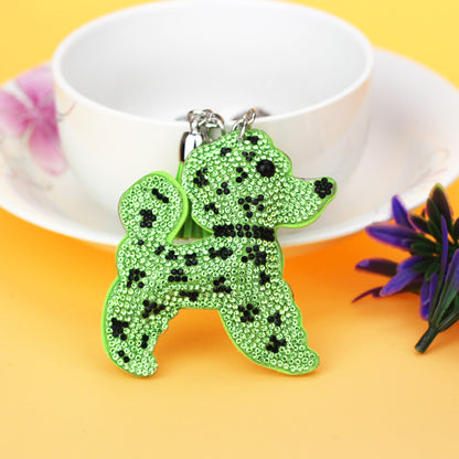Women's Fashion Flannel Tassel Two-tone Dog Keychain d056aebd 530b 40a1 a090 a285c7dfa0cf