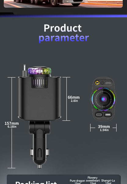 Multifunctional Purple Light Car Phone Charger