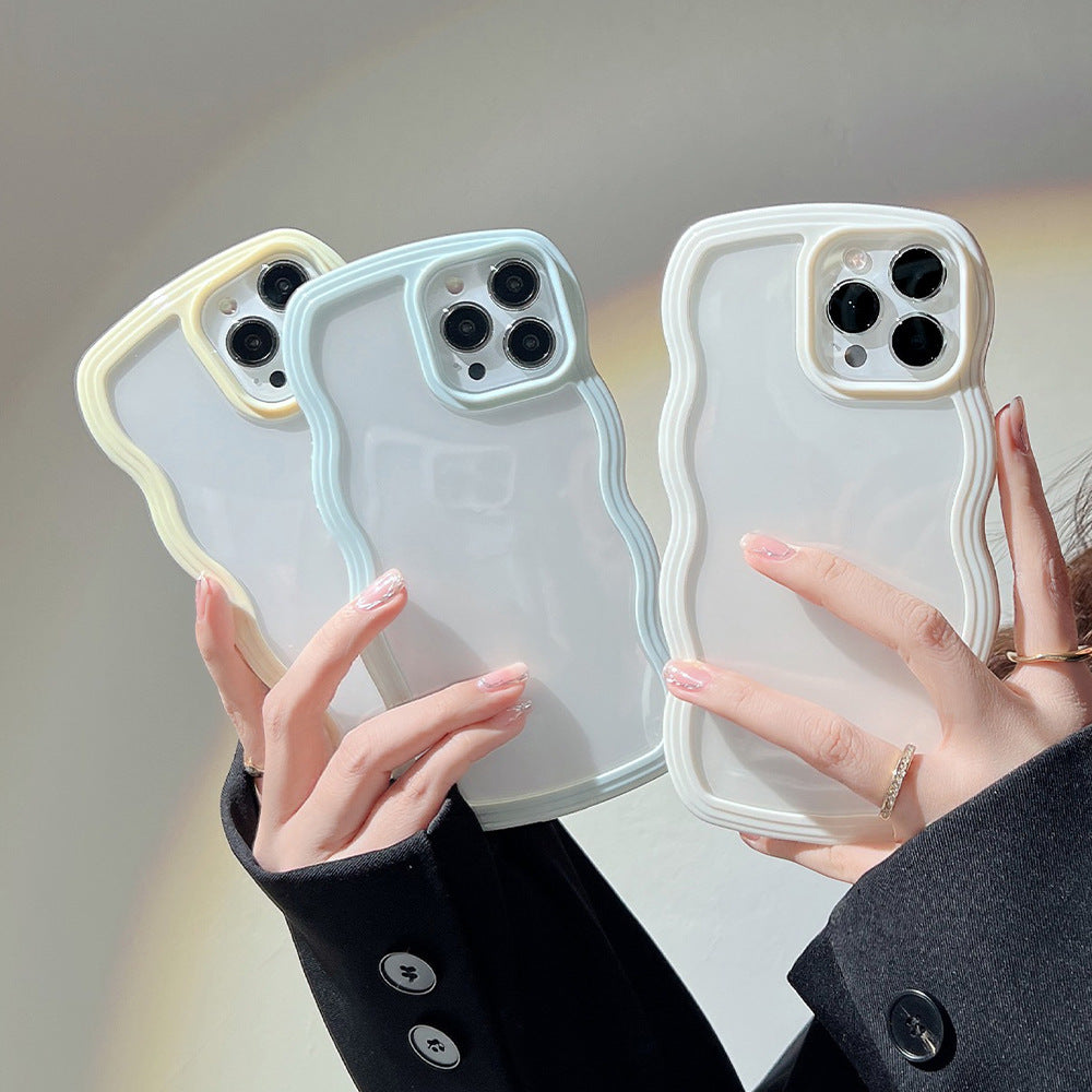 Wave Border Mobile Phone Case Solid Color Simple Candy Color d068a24c c9bd 48c3 a261 bc6c019a068a