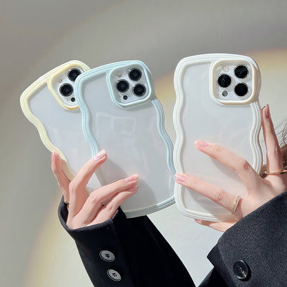 Wave Border Mobile Phone Case Solid Color Simple Candy Color d068a24c c9bd 48c3 a261 bc6c019a068a