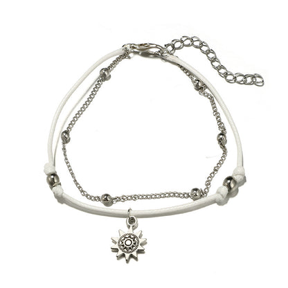 Women's Fashion Personality Handmade Ball Bead Pendant Anklet d07112ec eee2 4d01 b558 bc6d7124047f