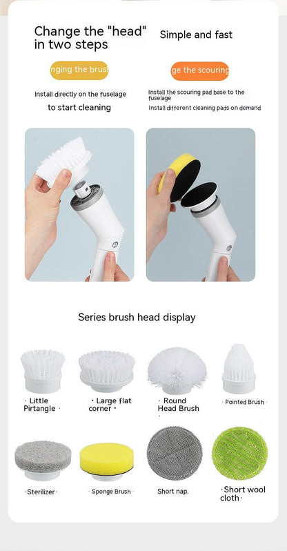 Electric Scrubber Cleaning Wall Long Handle Elbow Telescopic Multifunction Cleaning Brush d079161b ba91 4261 b39c a3a937e1292