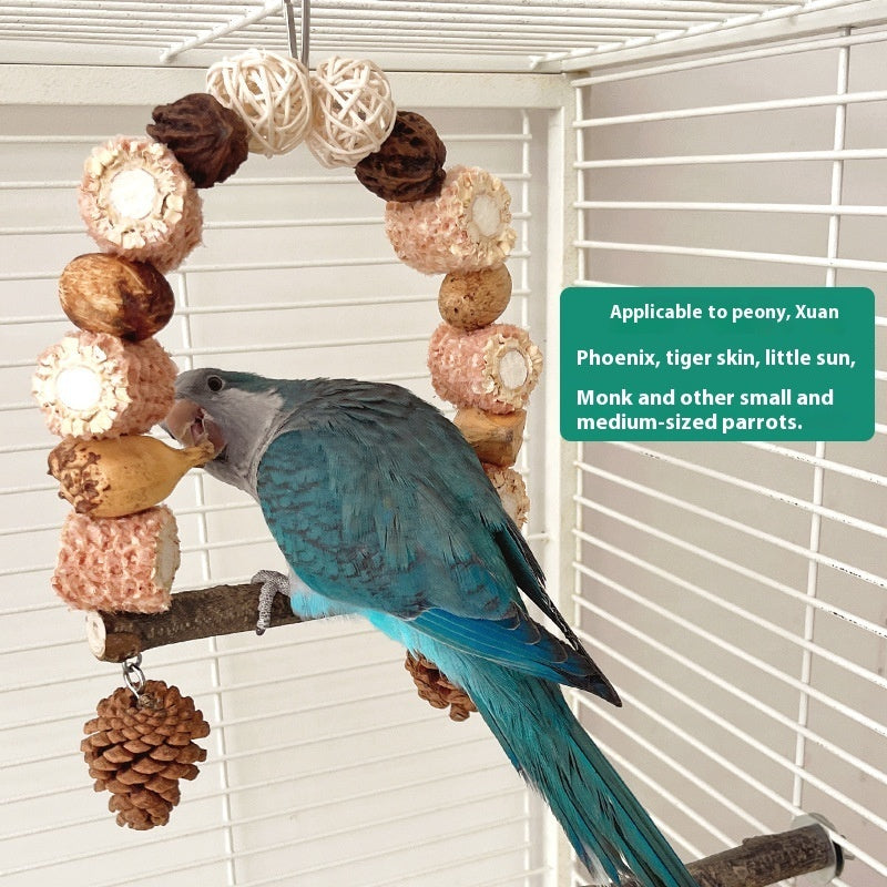 Wooden Parrot Swing Natural Log Bird Stand Pole Perched Wooden Mountain Parrot Toys d0a6887a e94b 4650 9b6e 0575981f2786