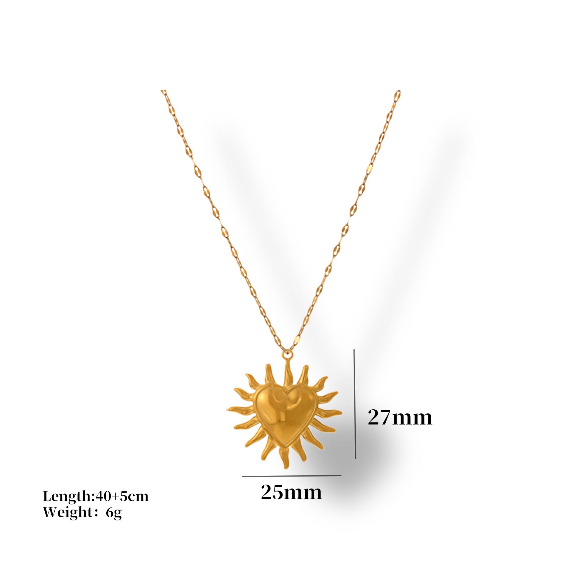 18K Gold Fire SUNFLOWER Love Pendant Necklace - HD Wireless Product #6