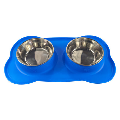 Large Silicone Pet Bowl Double Dog Bowl Stainless Steel d0ba168b 186a 41d7 9a5b e2e7d7e3f973