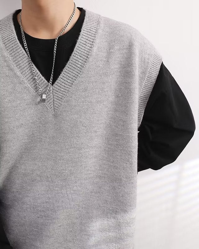 Men's V-neck Fashionable Jacket Sweater Vest Wool d0c6bb39 6d72 4428 a30c 8c76ff9b1168